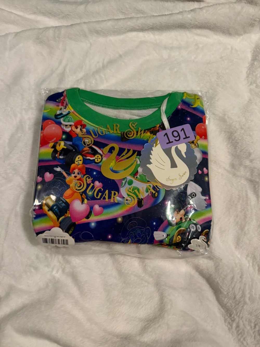 7/8 Sugar Swan Rainbow Road French Terry Bamboo Jogger Set *New in Bag*